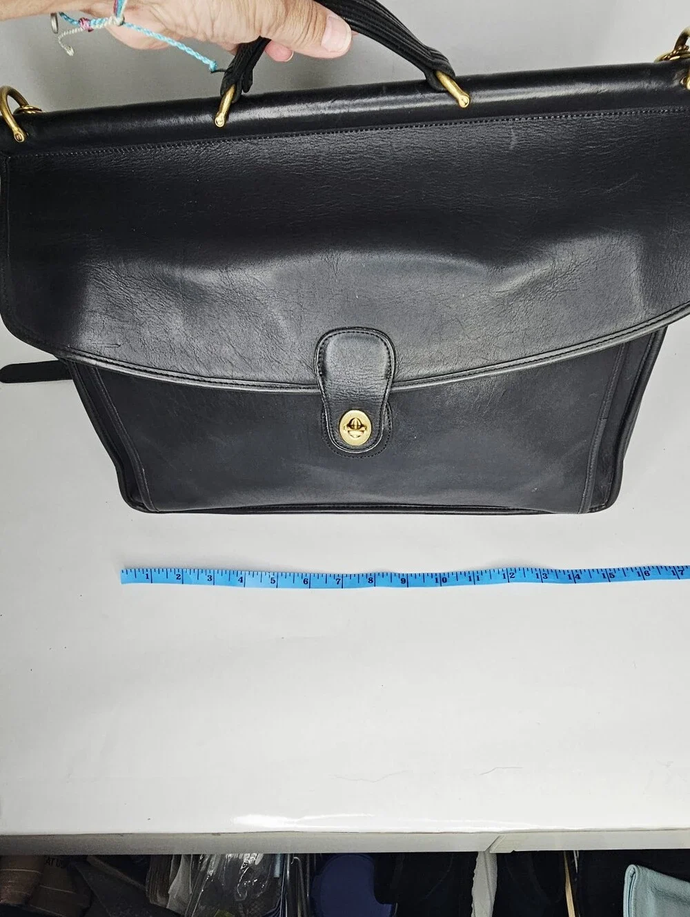 Coach Beekman 1990's Black Leather Briefcase